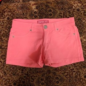 Pink jegging shorts